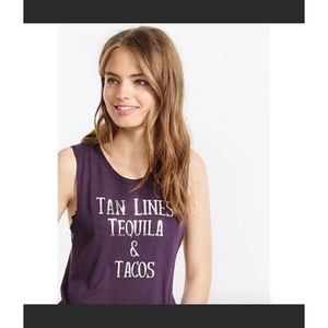 Tan lines Tequila and Tacos Tank Small Cinco De Mayo shirt